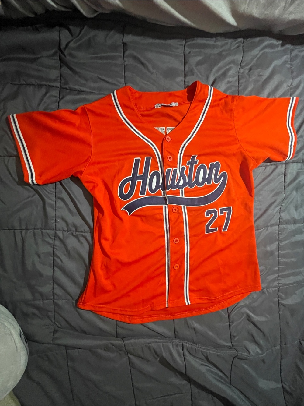 Houston Orange Kids Baseball Jersey Top